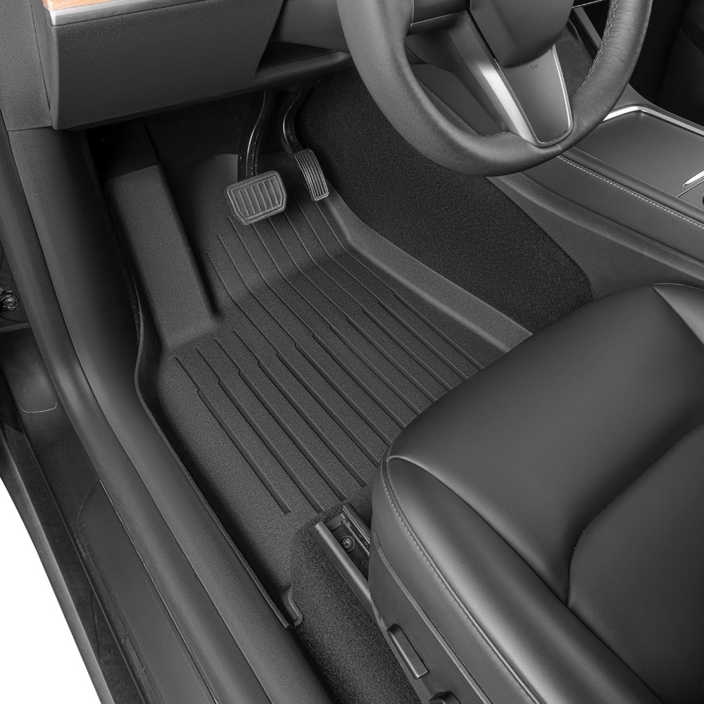 Floor Mats for Tesla Model Y 7 Seater 2020-2025 Custom Fit All Weather TPE Cargo